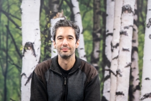 Felipe Cava with a birch tree background